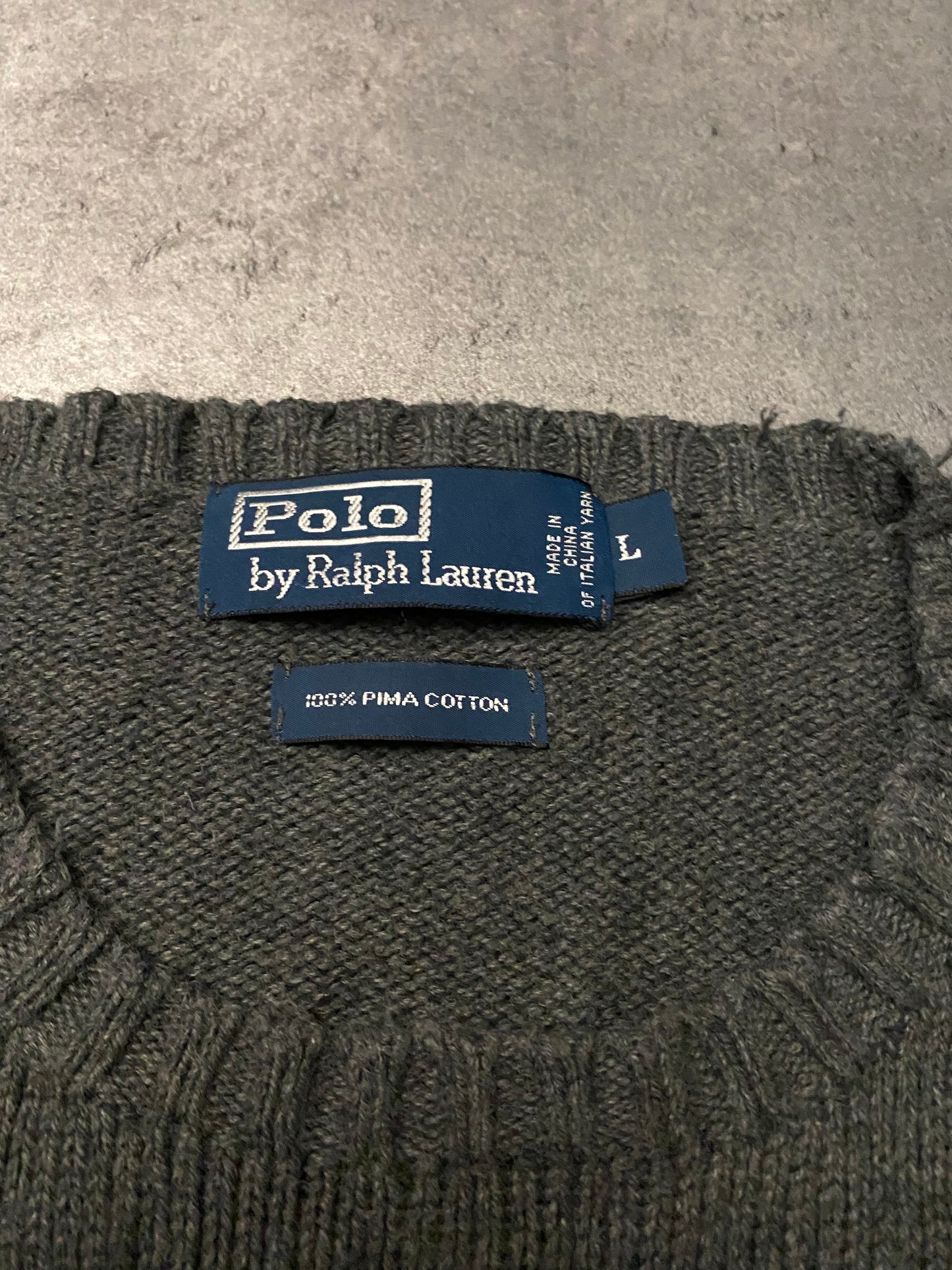 Polo by Ralph Lauren Dark Gray Cotton Sweater