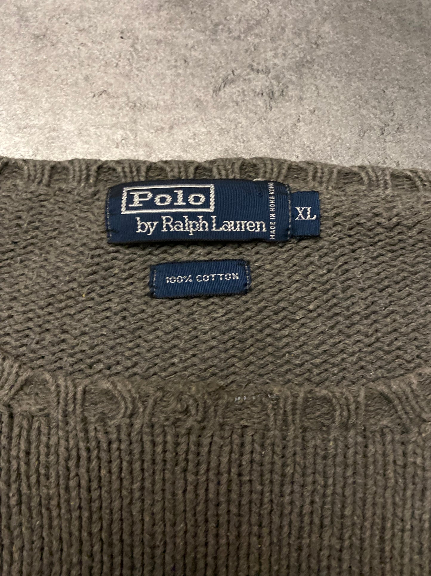 Polo by Ralph Lauren Taupe Cotton Sweater (XL)