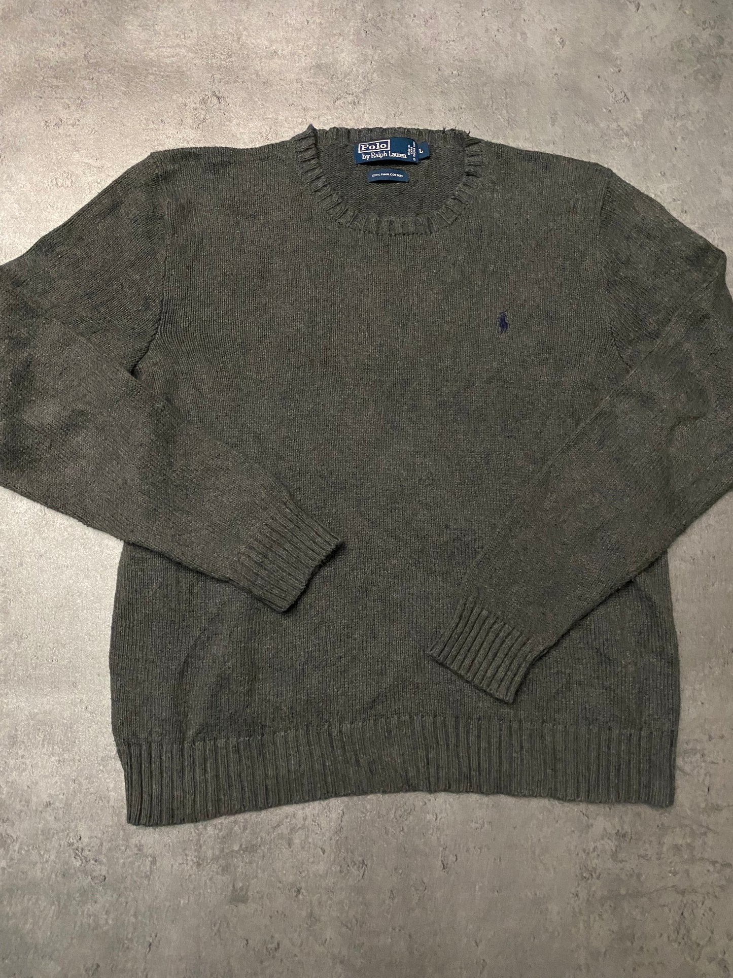 Polo by Ralph Lauren Dark Gray Cotton Sweater