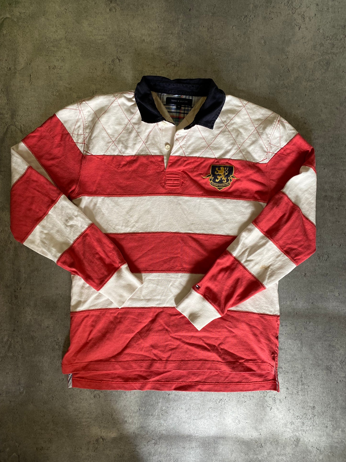 Tommy Hilfiger College Striped Rugby Polo Shirt