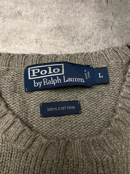 Polo by Ralph Lauren Gray Cotton Sweater