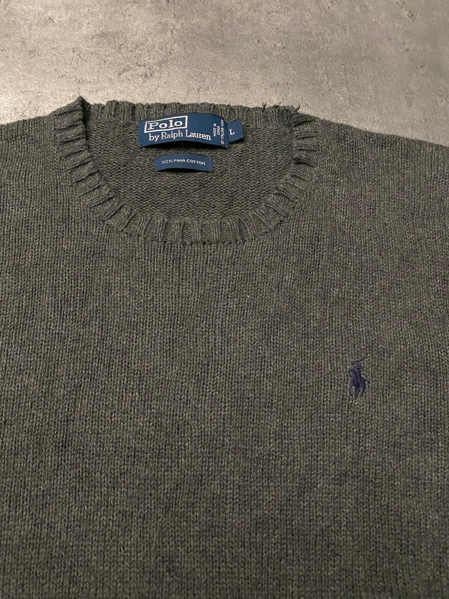 Polo by Ralph Lauren Dark Gray Cotton Sweater