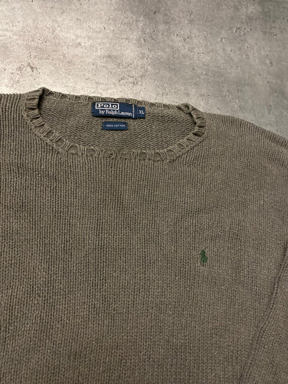 Polo by Ralph Lauren Taupe Cotton Sweater (XL)