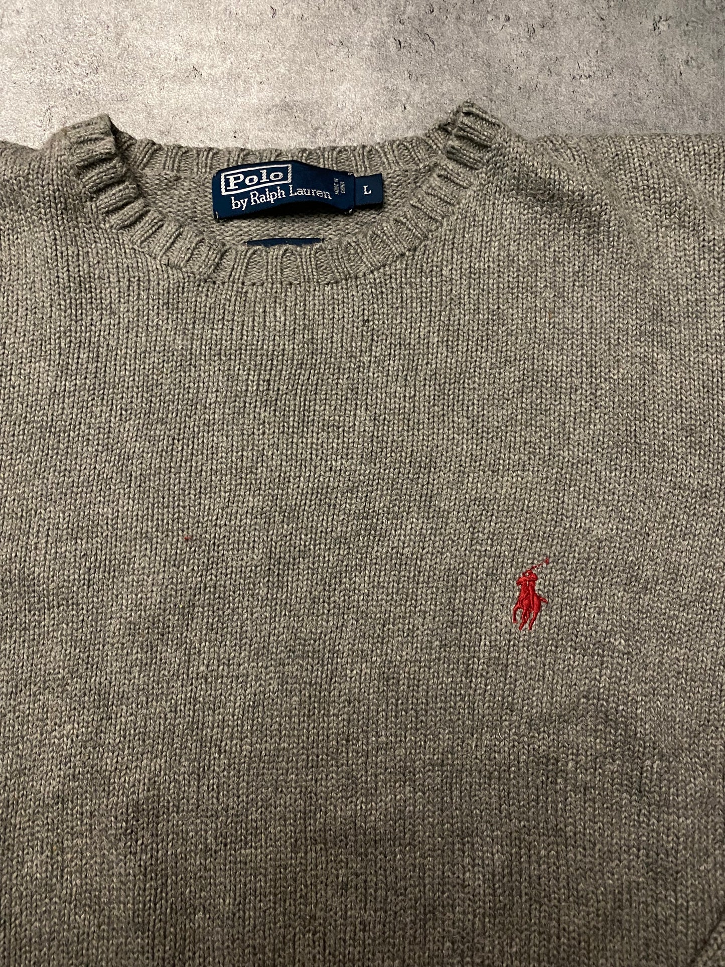 Polo by Ralph Lauren Gray Cotton Sweater