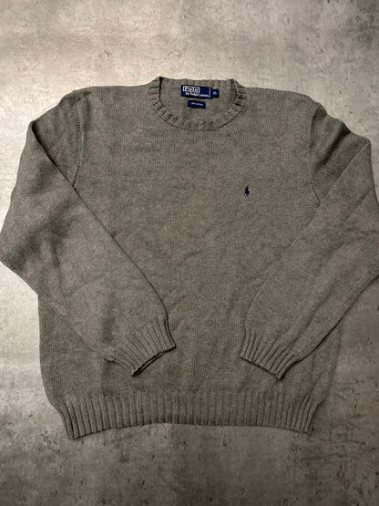 Polo by Ralph Lauren Gray Cotton Sweater (XL)