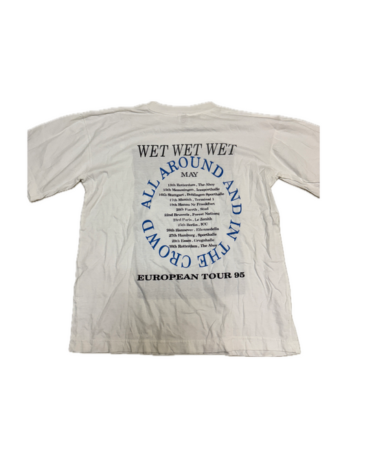 1995 RARE "WET WET WET European Tour '95" Band T-Shirt