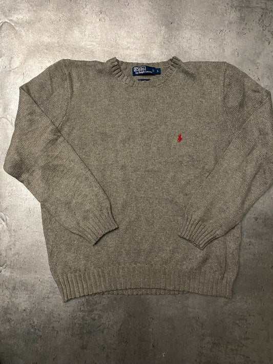 Polo by Ralph Lauren Gray Cotton Sweater