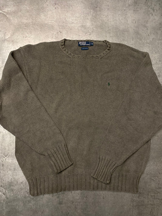 Polo by Ralph Lauren Taupe Cotton Sweater (XL)