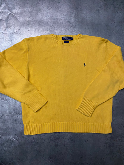 Polo by Ralph Lauren Yellow Cotton Sweater (XL)