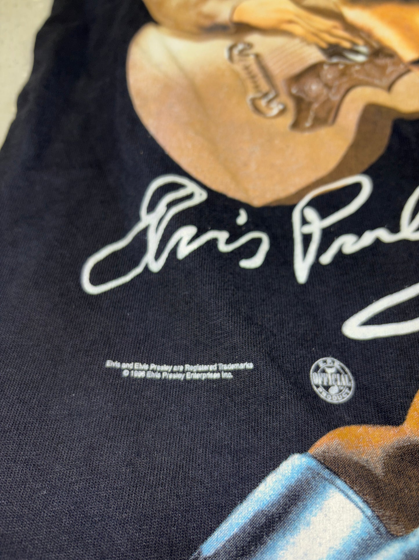 1996 Elvis Presley "Elvis and Evis" Black T-Shirt