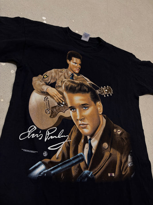1996 Elvis Presley "Elvis and Evis" Black T-Shirt